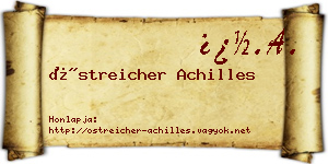 Östreicher Achilles névjegykártya